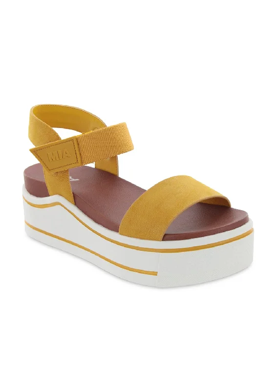 Comfortable Work Shoes ODELIA - MUSTARD