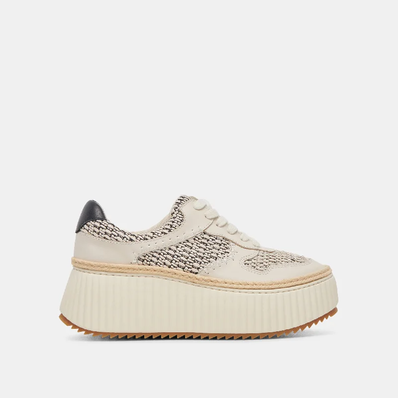 Limited Time Special Offer DANDI SNEAKERS BLACK NATURAL RAFFIA