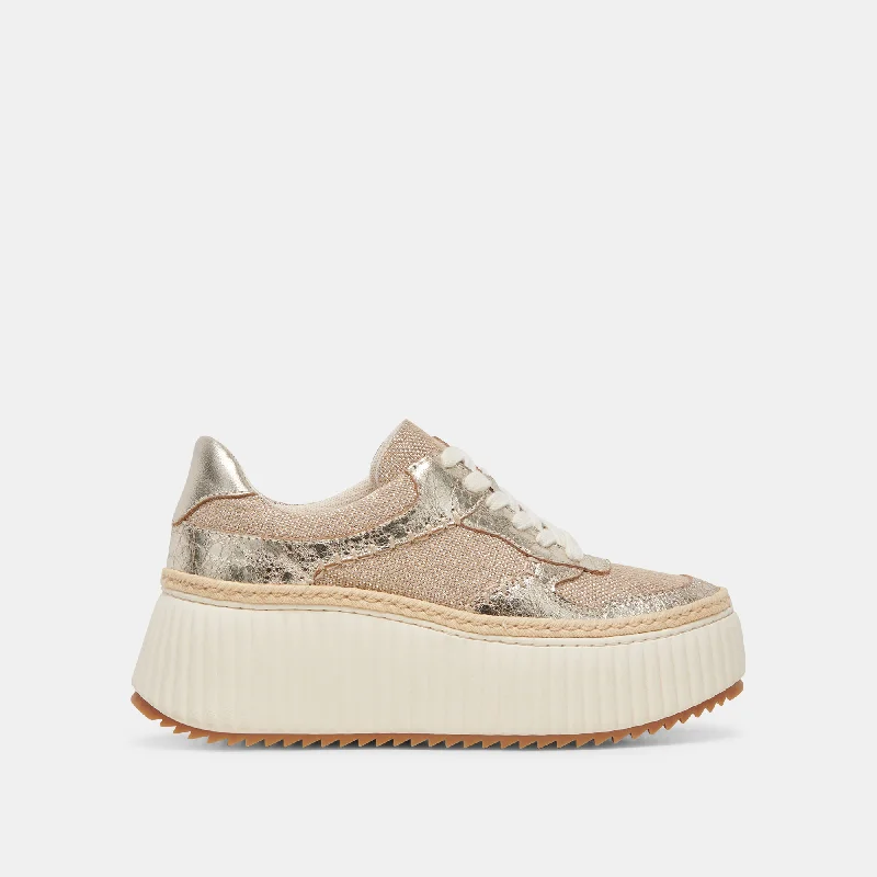 Find Your Unique Flair DANDI SNEAKERS LIGHT GOLD WOVEN