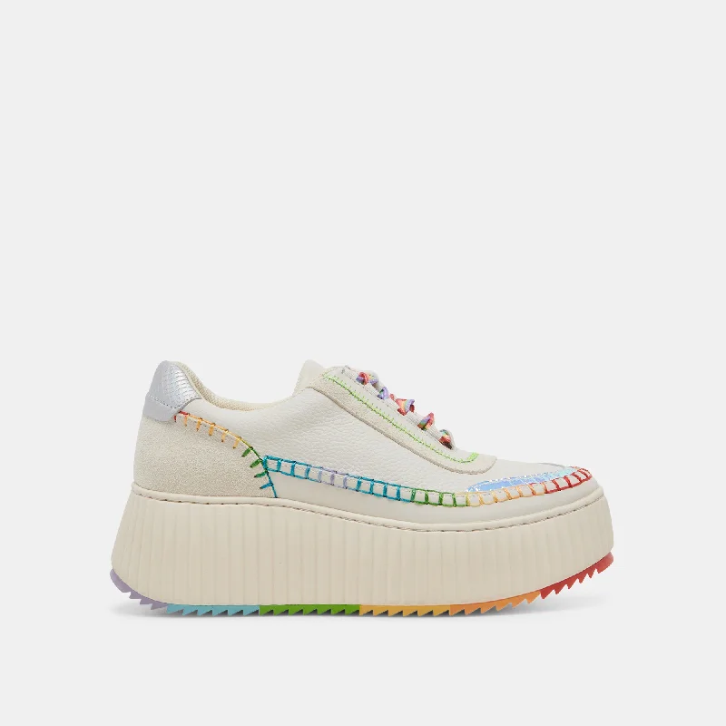 Special Offers, Don't Miss DOLEN PRIDE SNEAKERS WHITE MULTI LEATHER