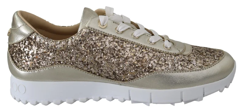 Buy More, Save More Jimmy Choo Antique  Glitter Leather Women's Sneakers