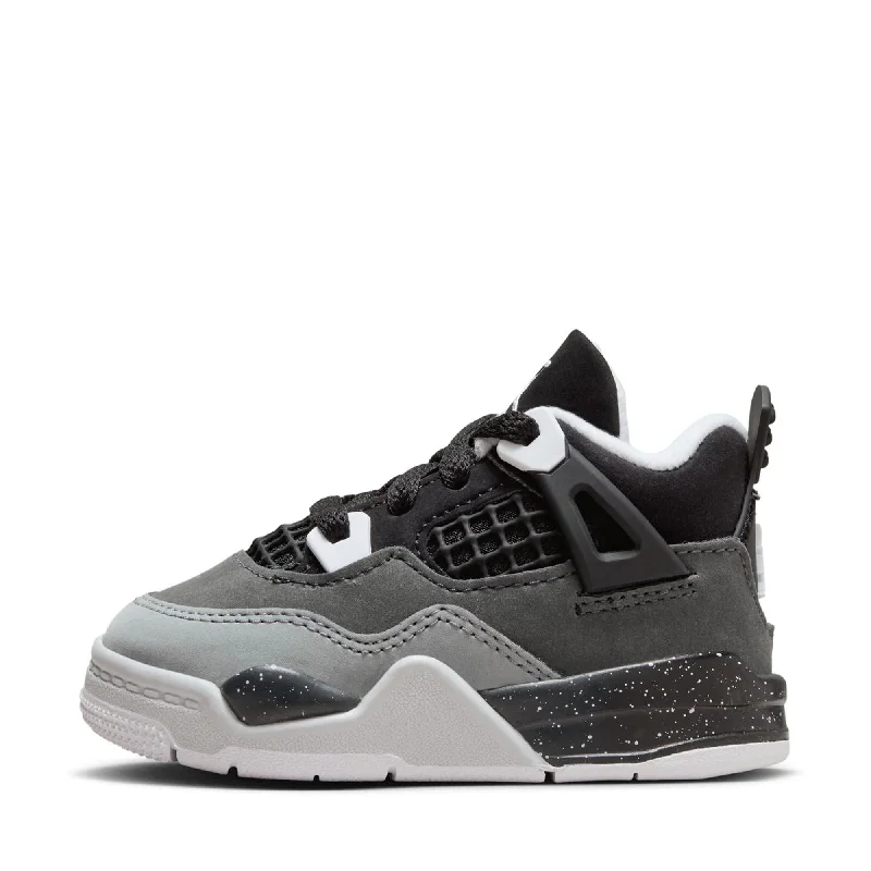 Women's Bold Fashion Shoes Jordan 4 Retro 'Fear' (TD) - Black/White