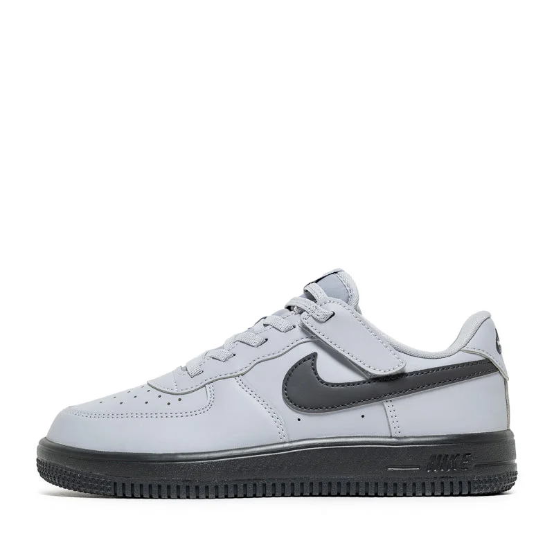 High-Quality Women's Shoes Nike Force 1 Low EasyOn (PS) - Wolf Grey/Dark Smoke Grey