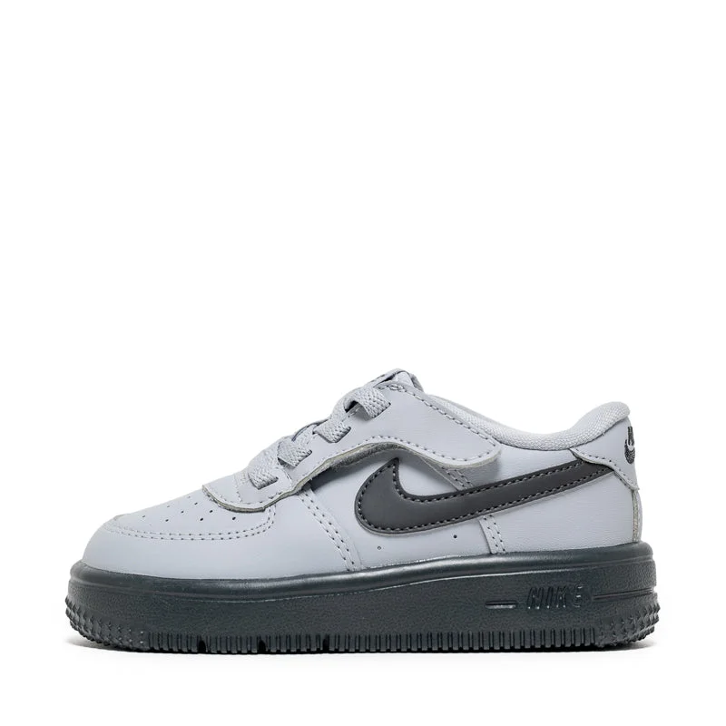 Casual Women's Flats Nike Force 1 Low EasyOn (TD) - Wolf Grey/Dark Smoke Grey