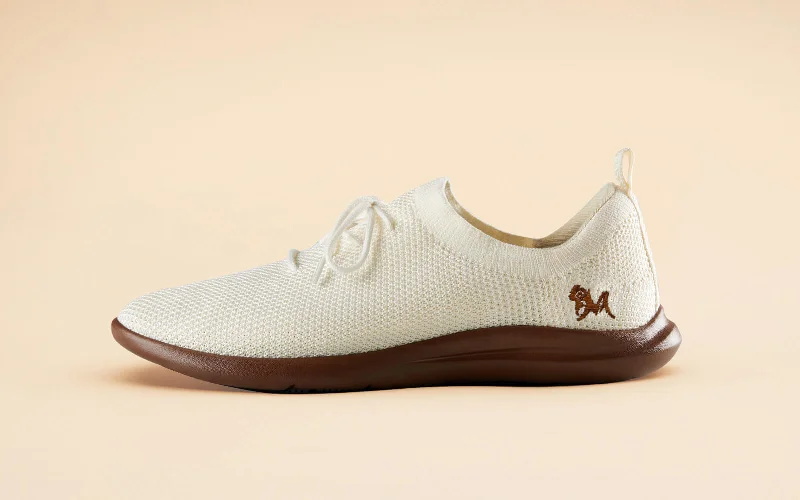 Quick Grab Deals ReLive Knit Sneakers : Tusk Ivory / Brown Sole