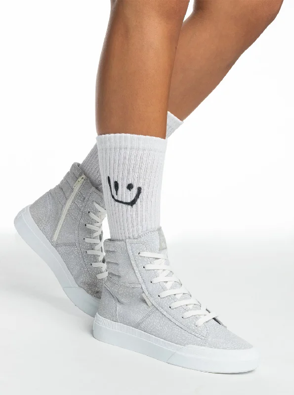 Women's Business Casual Shoes Roxy Rae Mid-Top Shoes - Light Grey