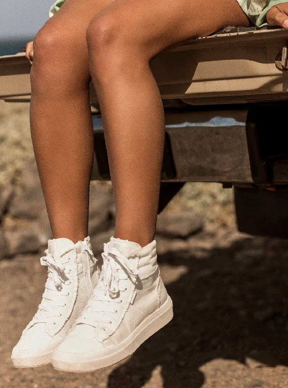 Women's Non-Slip Shoes Roxy Rae Mid-Top Shoes - White