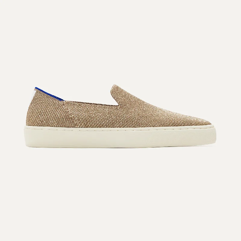 Get The Latest Trends The Original Slip On Sneaker - Gold Twill