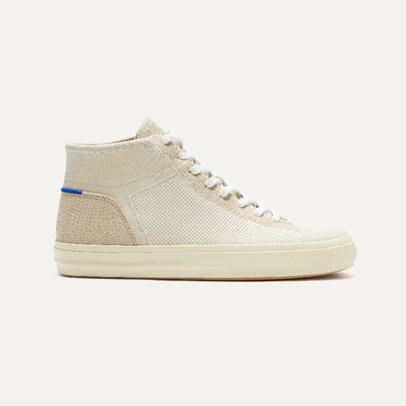 Fashion Forward Femininity The Women's High Top Sneaker - Sand Dune