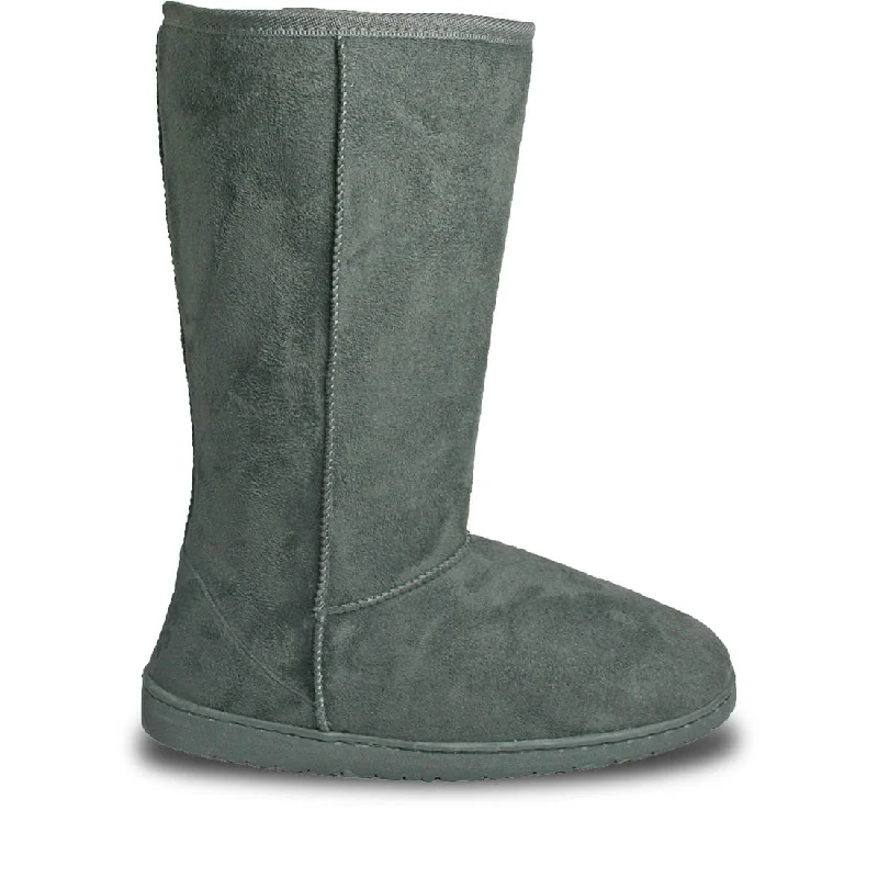 Limited Stock, Big Sale Women's 13-inch Microfiber Boots - Gray