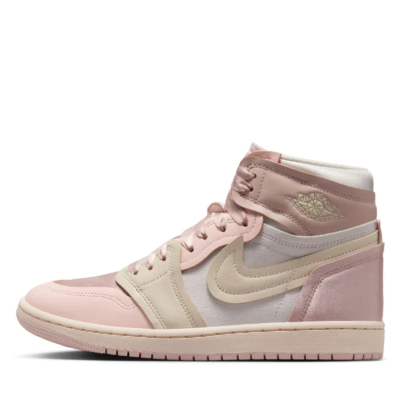 Women's Breathable Flats Women's Air Jordan 1 High Method Of Make - Pink Oxford/Legend Light Brown