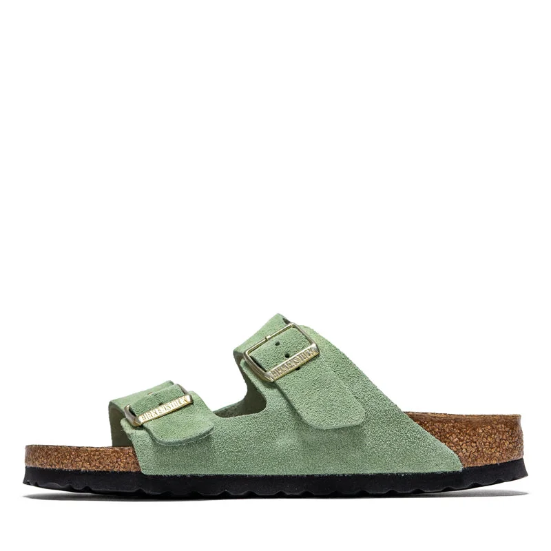Comfortable Stretch Shoes Promotion Women's Birkenstock Arizona Soft Footbed Suede - Green Tea