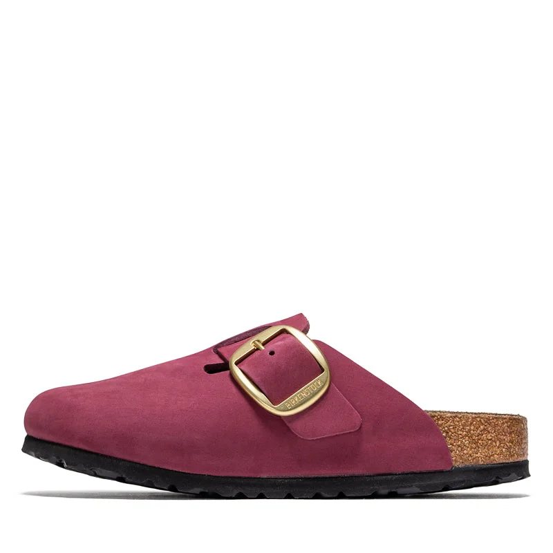 Comfort And Style Shoes Sale Women's Birkenstock Boston Big Buckle Nubuck - Berry Crush