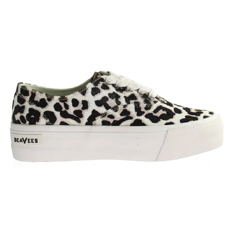 Essentials On Sale Women's Legend Platform Mulholland Sneaker In Snow Leopard White