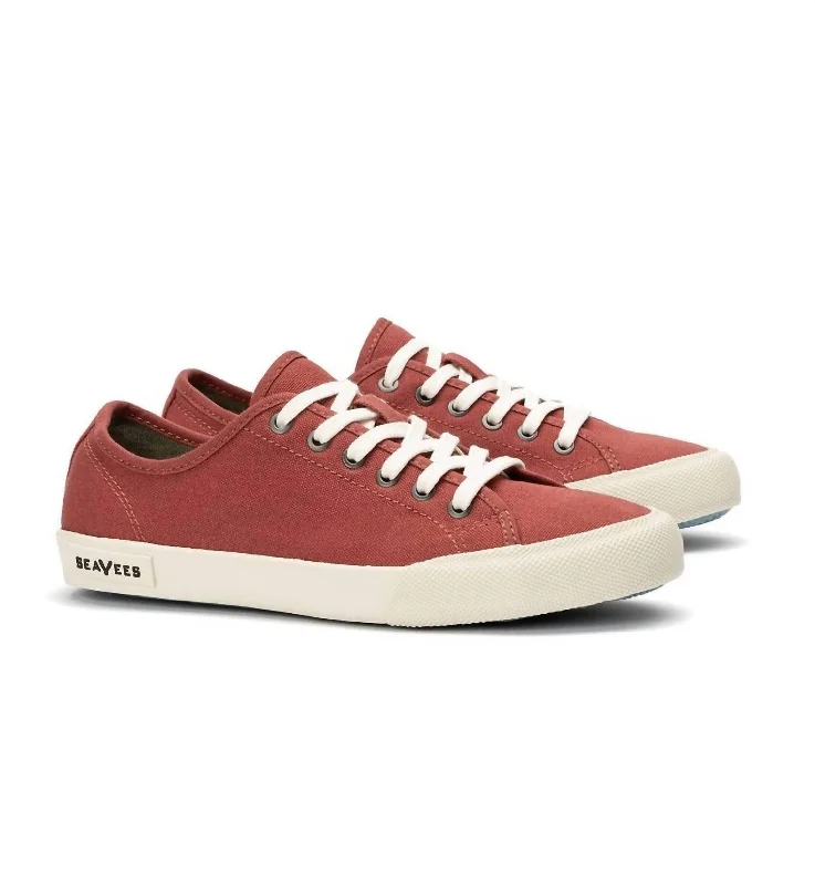 Top Brand Discounts Women's Monterey Sneaker Standard Sneaker In Red Ochre Cotton Canvas Top Brand Discounts Women's Monterey Sneaker Standard Sneaker In Red Ochre Cotton Canvas