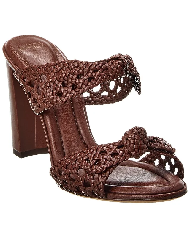 Women's Flats Sale Alexandre Birman Clarita 90 Intrecciato Leather Sandal