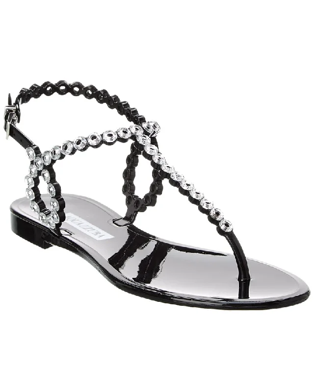 Seasonal Fashion Aquazzura Almost Bare Crystal Jelly Sandal