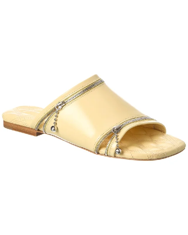 Chic And Trendy Burberry Peep Leather Sandal