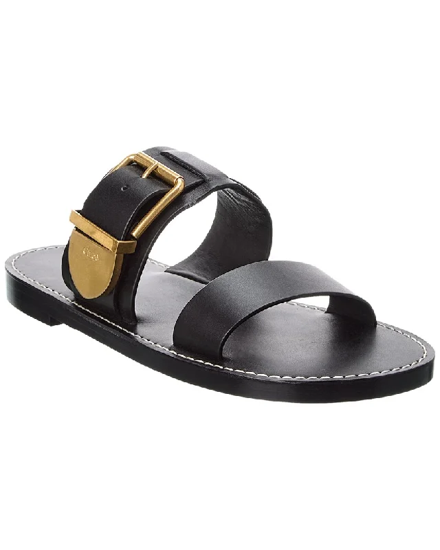 High-End Style Discounts Chloé Rebecca Double Strap Leather Sandal