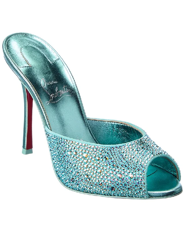 Flash Discount Christian Louboutin Me Dolly Strass 100 Suede & Leather Sandal