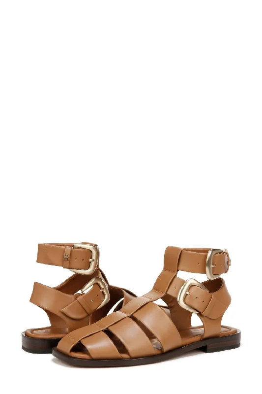 Fashion Deal Dawn Ankle Buckle Sandal In Saddle Leather