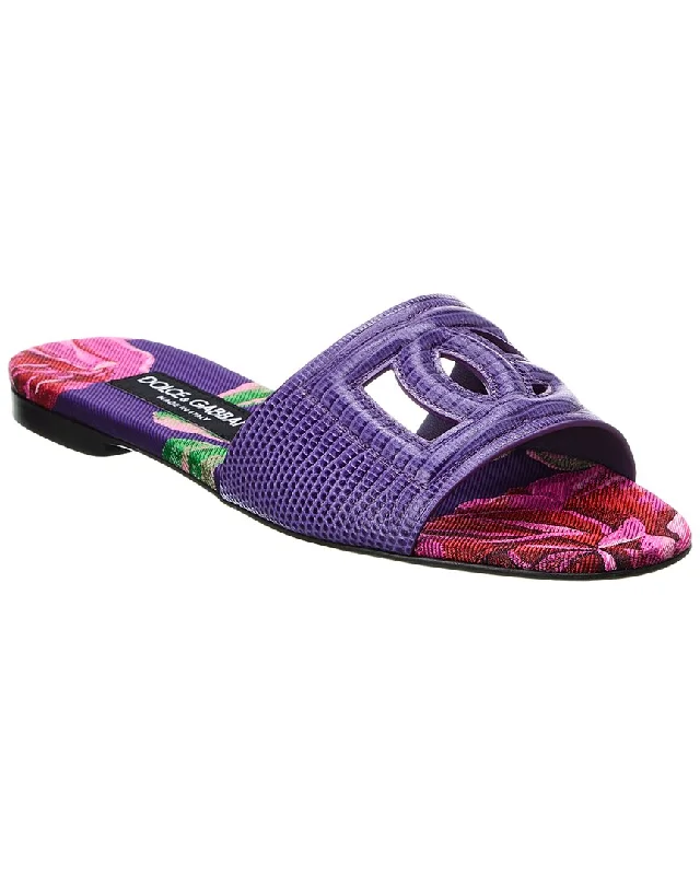 Buy More, Save More Dolce & Gabbana DG Logo Leather Sandal