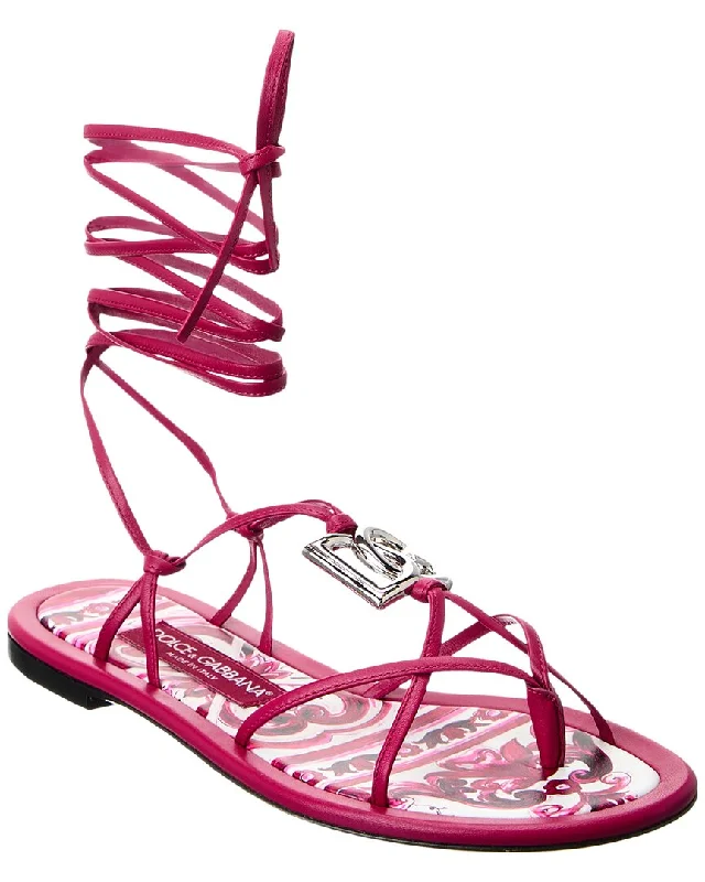 Non-Slip Work Shoes Sale Dolce & Gabbana Leather Thong Sandal
