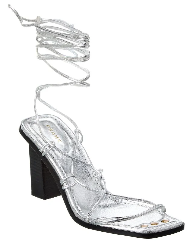 Budget Friendly FRAME Denim Le Doheny Leather Sandal