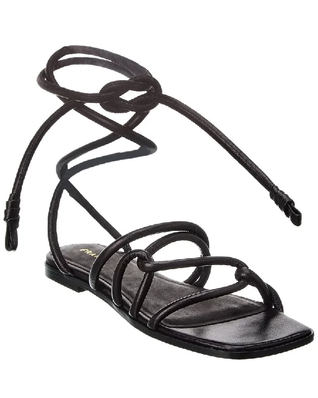 Hurry Before It's Gone FRAME Denim Le Remi Lace-Up Leather Sandal