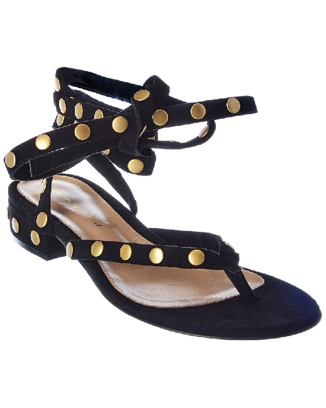 Sale On Sale Gianvito Rossi Studded 20 Suede Sandal