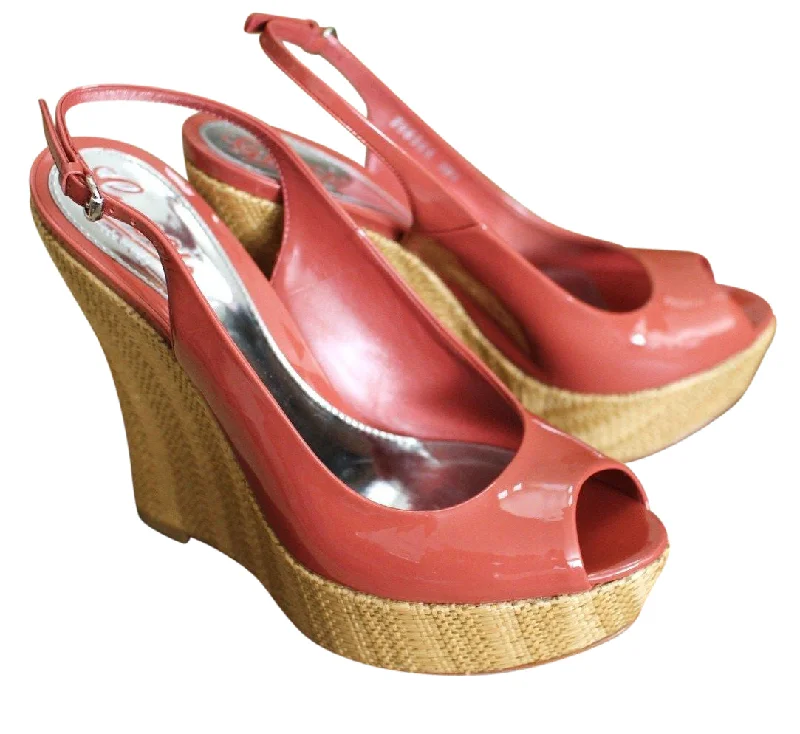 Modern Chic Discounts Gucci Women's  Patent Leather Platforms Wedges Shoes