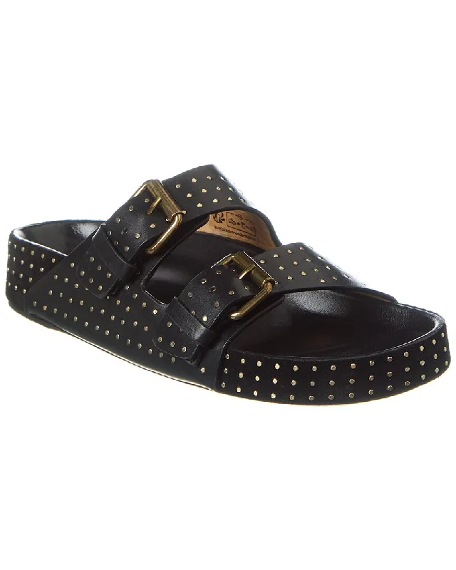 Breathable Shoes Isabel Marant Lennyo Leather Sandal