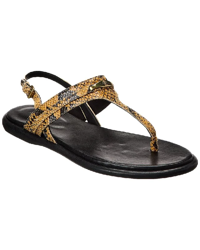 Style Redefined Isabel Marant Nya Snake-Embossed Leather Sandal