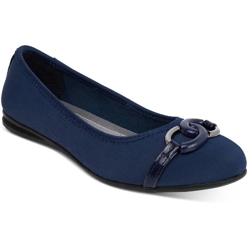 Comfortable Trendy Shoes Karen Scott Womens Amandaa Chain Slip-on Ballet Flats