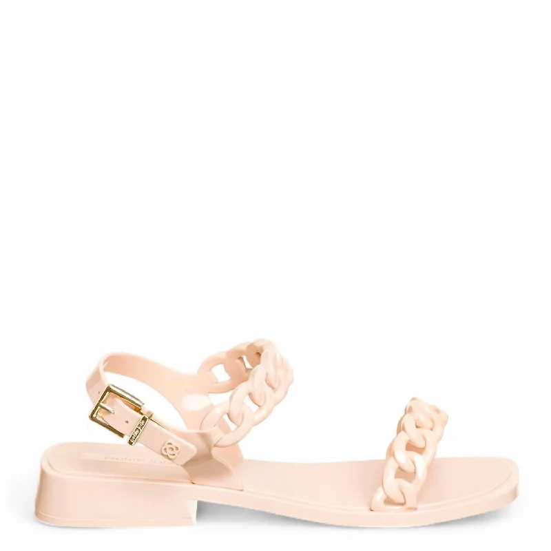 Casual Chic Kiara Chain Sandal In Nude