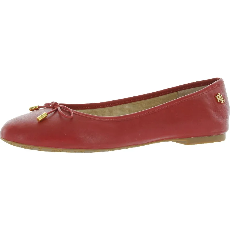 Easy Elegance Sales Lauren Ralph Lauren Womens Jayna Leather Round Toe Ballet Flats