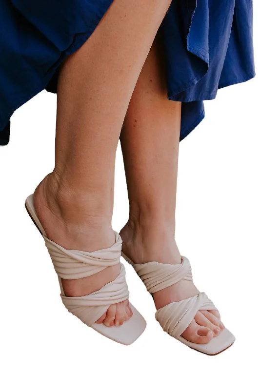Fashion-Forward Layla Heel Sandals In Ivory