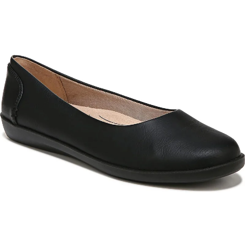 Must Haves LifeStride Womens Nonchalant Faux Leather Slip On Ballet Flats