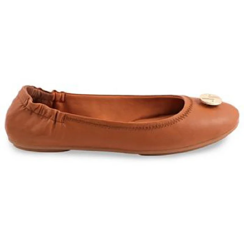 Trendy Threads Lindsay Phillips Womens Liv Leather Embellished Ballet Flats
