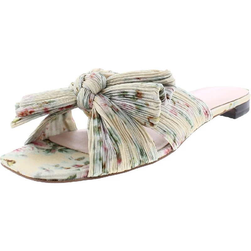 Trendy Pulse Loeffler Randall Womens DAPHNE OPEN TOE FABRIC BOW/KNOT Slide Sandals
