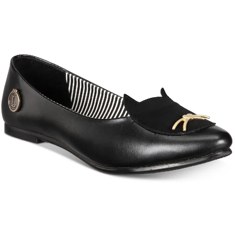 Bid Farewell To The Old Season Loly in the Sky Womens ABRIL Faux Leather Pointed toe Flat Shoes