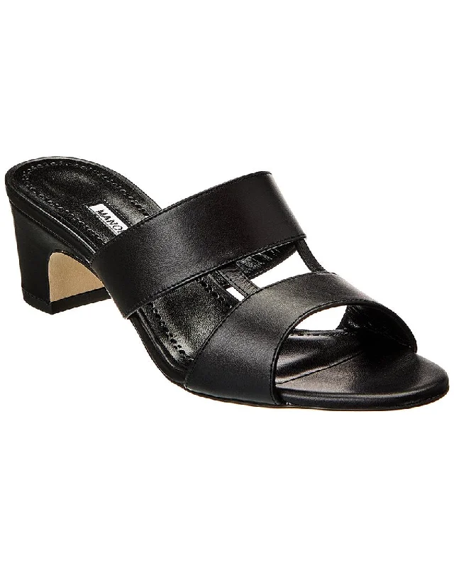 Latest Fashion Manolo Blahnik Chus 50 Leather Sandal