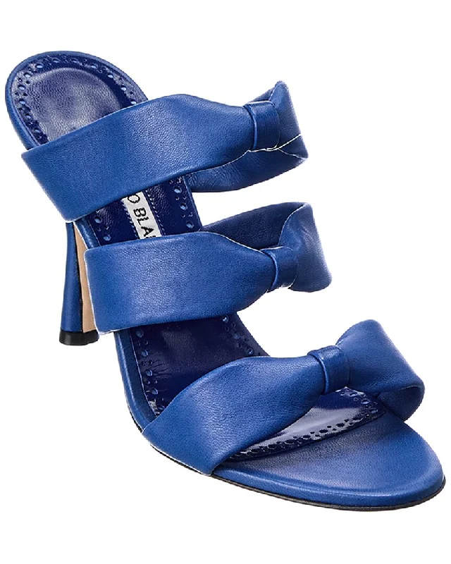 Limited Styles Manolo Blahnik Gyrica 105 Leather Sandal