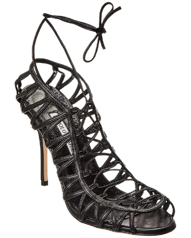 Unleash Your Fashion Manolo Blahnik Haz 105 Leather Sandal
