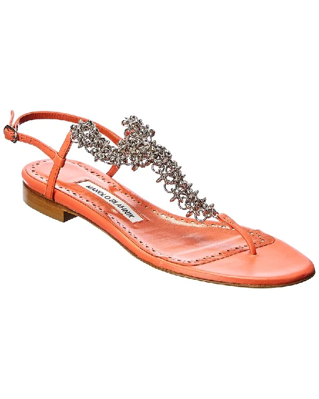 Luxury Fashion Manolo Blahnik Leather Sandal