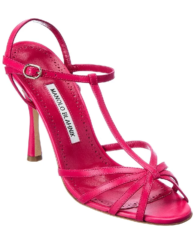 Chic Style Manolo Blahnik Marana 105 Leather Sandal