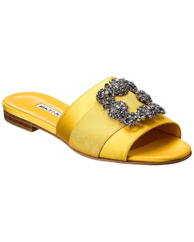 Fashion Forward Femininity Manolo Blahnik Martamod Satin Sandal