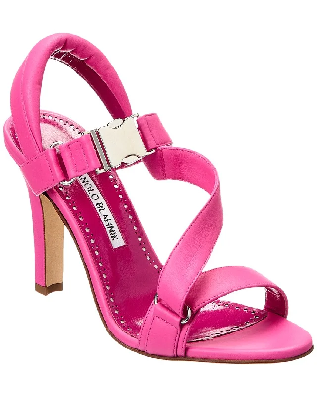 Fall Sale, Prices Drop Manolo Blahnik Puxanhi 105 Leather Sandal