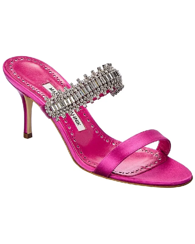 Imeless Style Manolo Blahnik Sako 70 Satin Sandal