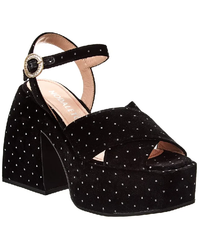 End Of Season Clearance Nodaleto Bulla Joni Velvet Platform Sandal